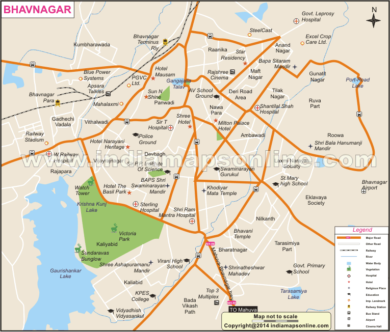 GUJARAT BHAVNAGAR CITY MAP