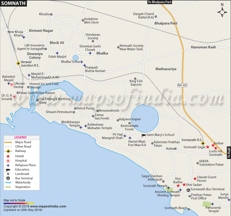 SOMNATH GUJARAT MAP